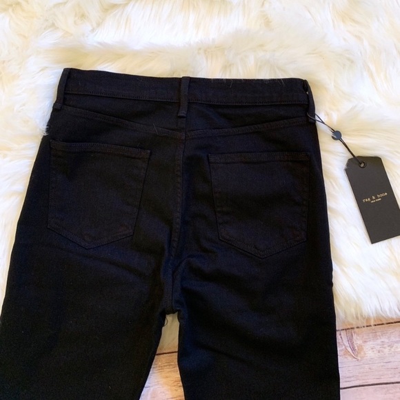 Rag & Bone High Waist Cigarette Leg Coal Jeans - Picture 6 of 8